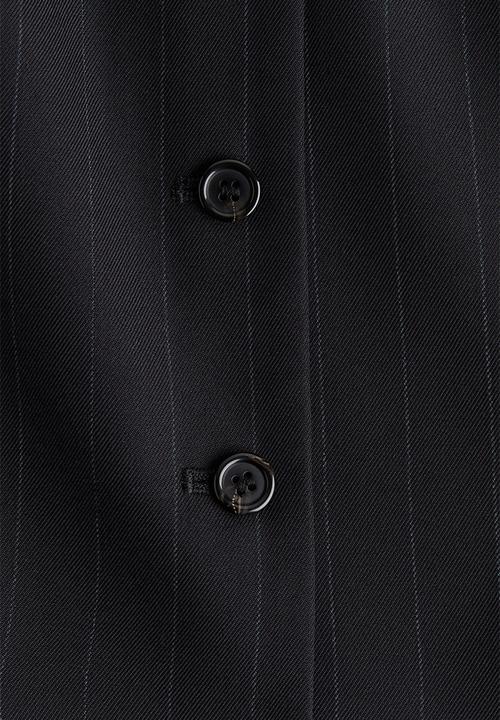 H&M - Long waistcoat - navy blue/pinstriped