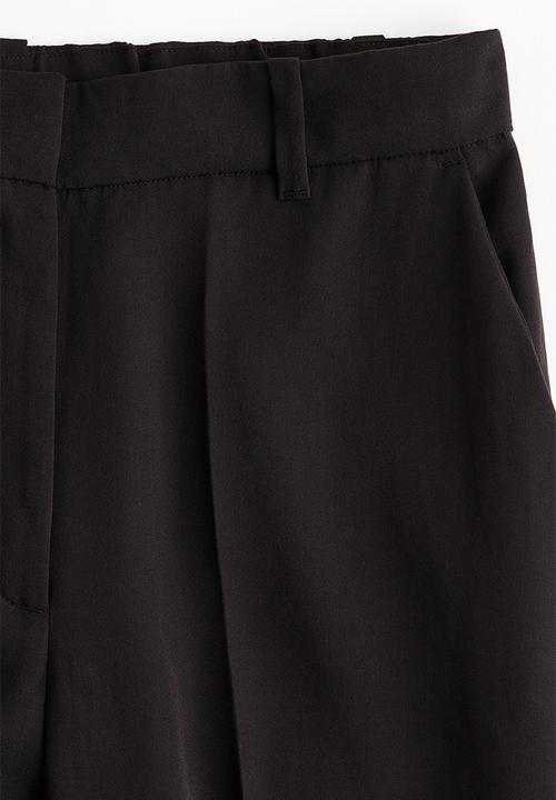 H&M - Wide ankle-length trousers - black