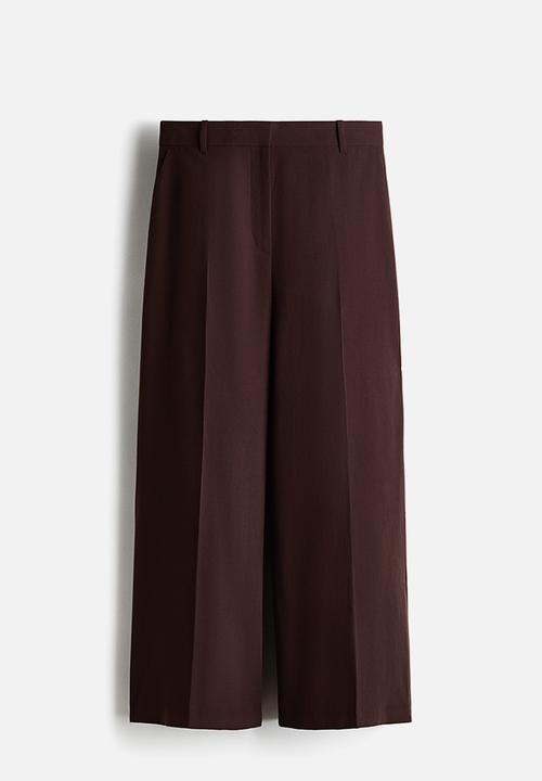 H&M - Wide ankle-length trousers - dark brown