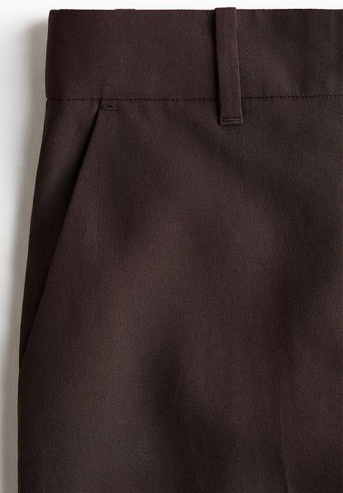 H&M - Wide ankle-length trousers - dark brown