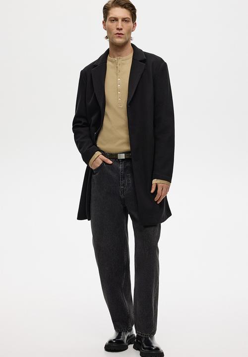 H&M - Single-breasted coat - black