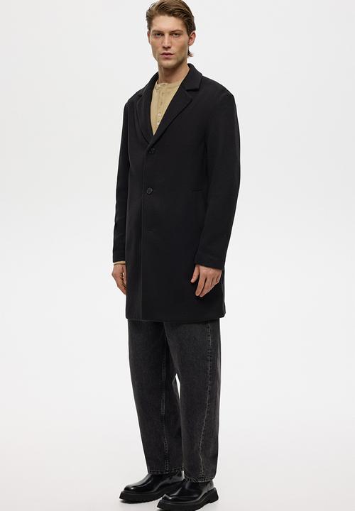 H&M - Single-breasted coat - black