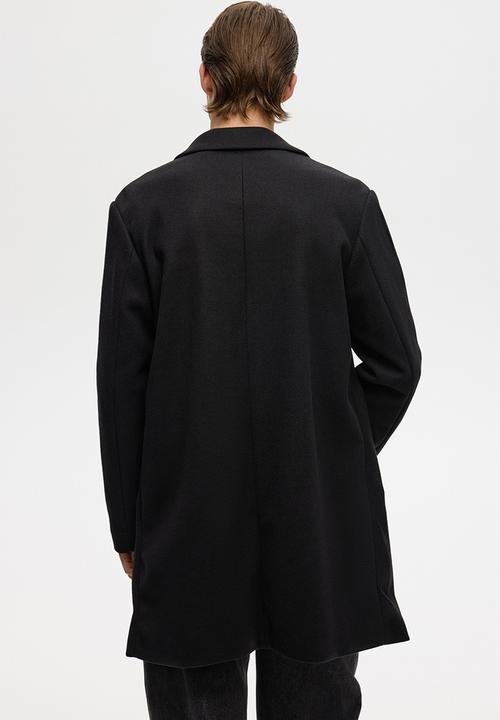 H&M - Single-breasted coat - black