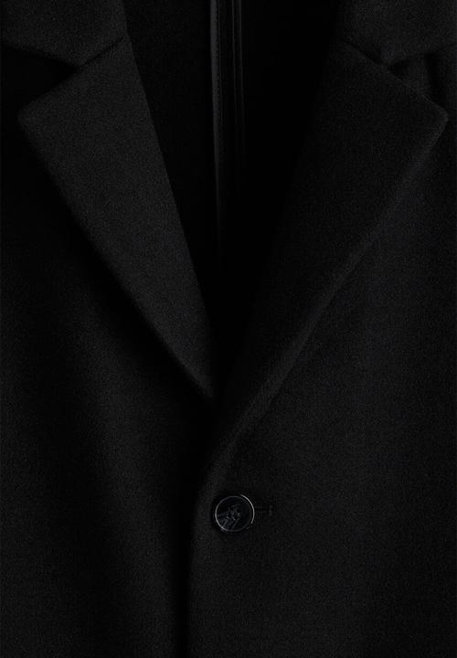 H&M - Single-breasted coat - black