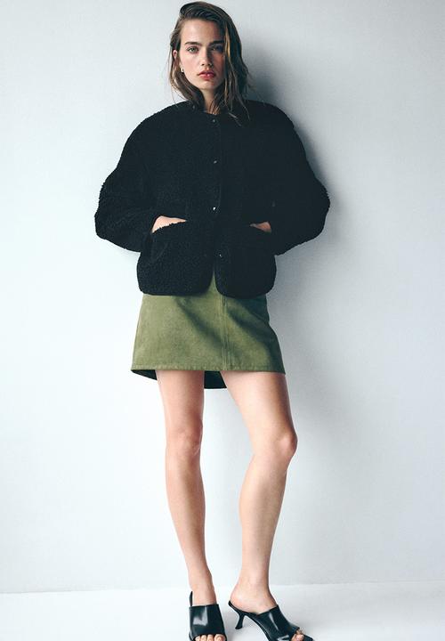 H&M - Teddy jacket - black