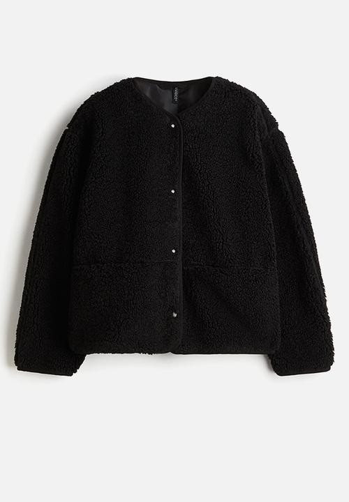 H&M - Teddy jacket - black