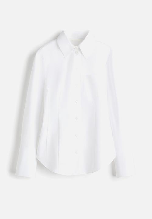 H&M - Fitted cotton shirt - white
