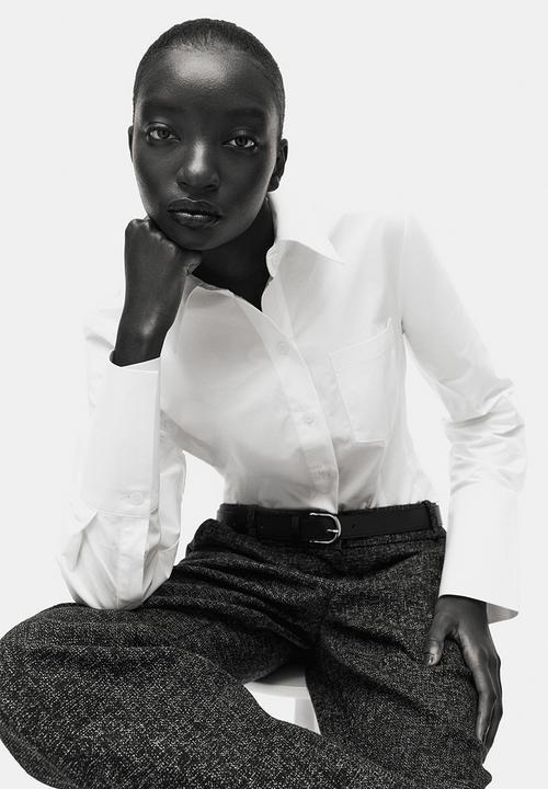 H&M - Fitted cotton shirt - white