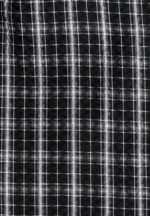 H&M - Drawstring trousers - black/checked