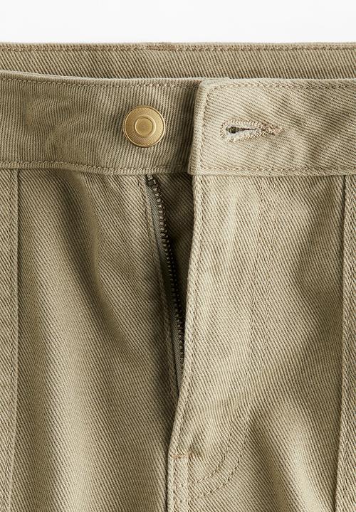 H&M - Cotton twill trousers - khaki green