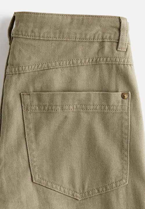H&M - Cotton twill trousers - khaki green