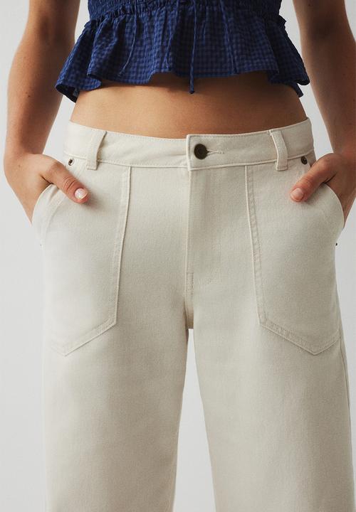 H&M - Cotton twill trousers - cream