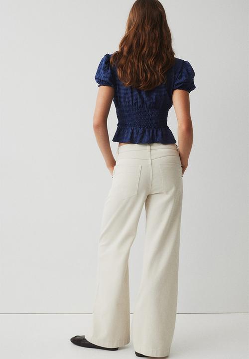 H&M - Cotton twill trousers - cream