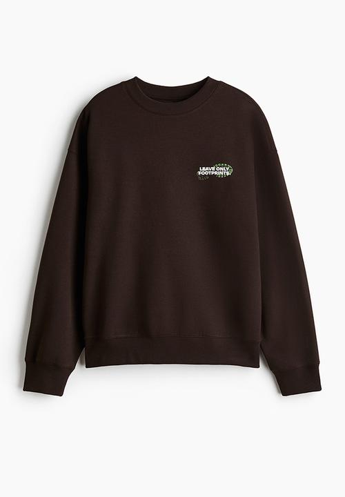 H&M - Loose fit printed sweatshirt - brown