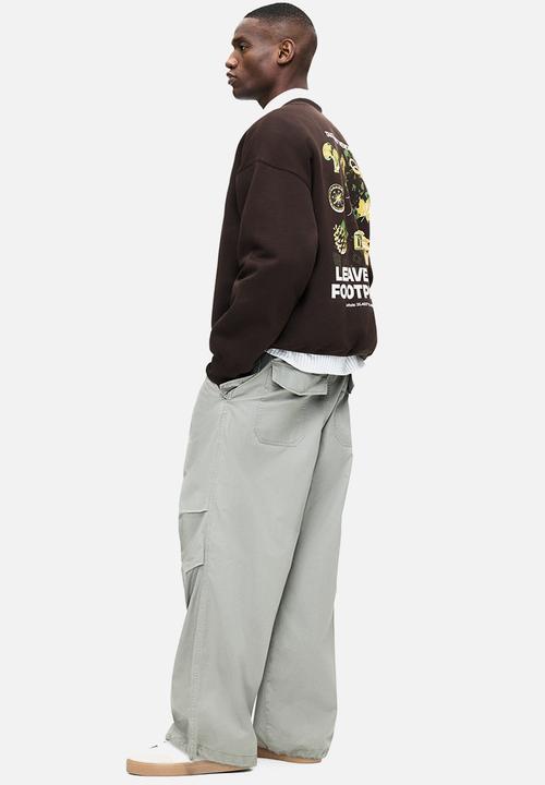 H&M - Loose fit printed sweatshirt - brown