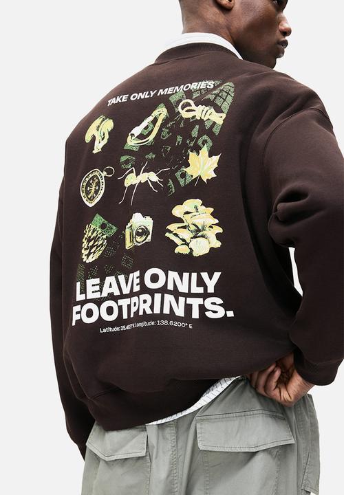 H&M - Loose fit printed sweatshirt - brown
