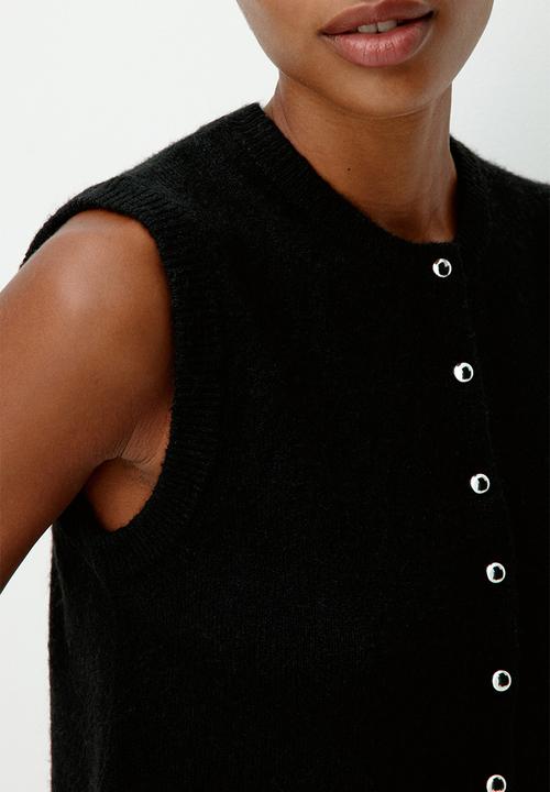 H&M - Knitted waistcoat - black