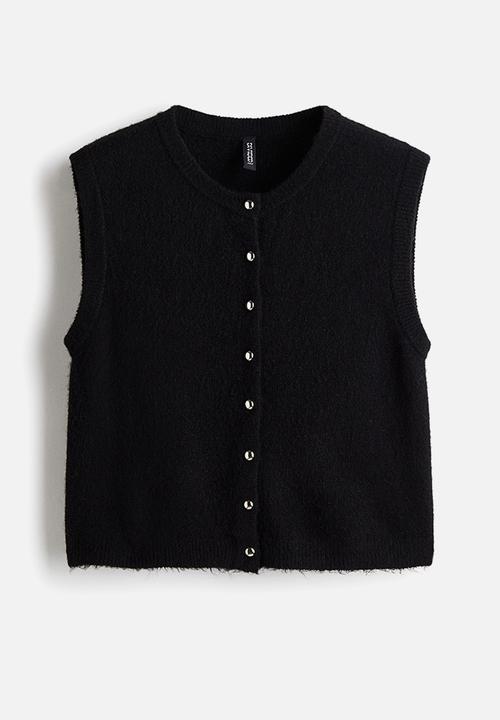 H&M - Knitted waistcoat - black