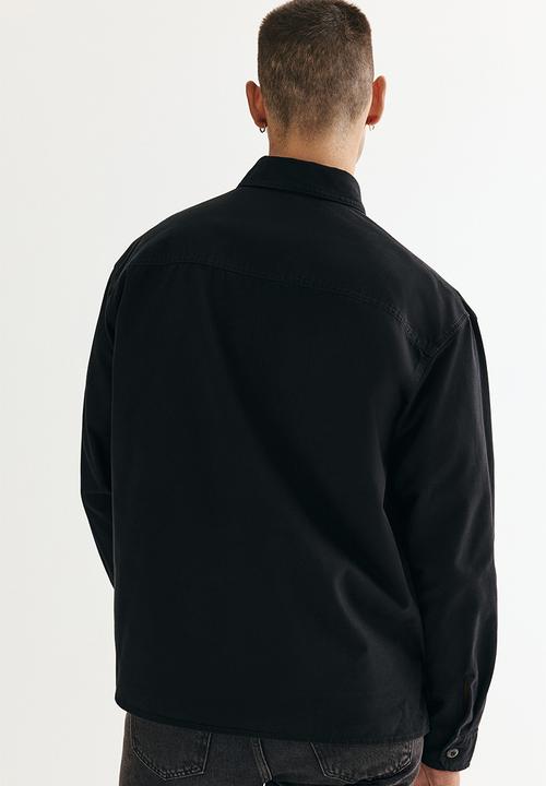 H&M - Relaxed fit twill overshirt - black
