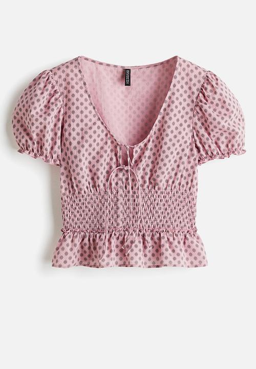 H&M - Peplum blouse - pink/patterned