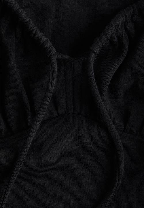 H&M - Drawstring-detail top - black