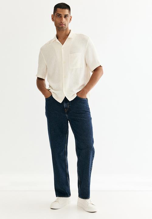 H&M - Regular fit linen-blend resort shirt - white