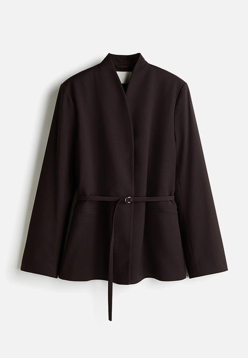 H&M - Belted blazer - dark brown