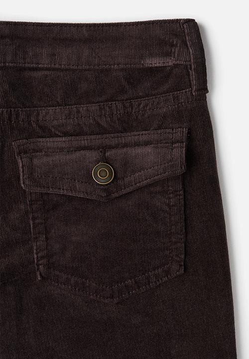 H&M - Flared corduroy trousers - dark brown