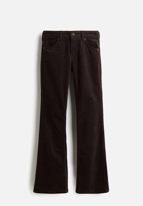 H&M - Flared corduroy trousers - dark brown