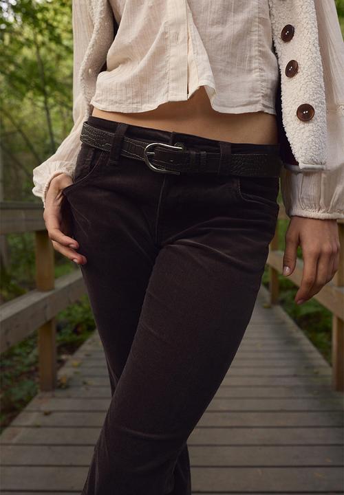 H&M - Flared corduroy trousers - dark brown