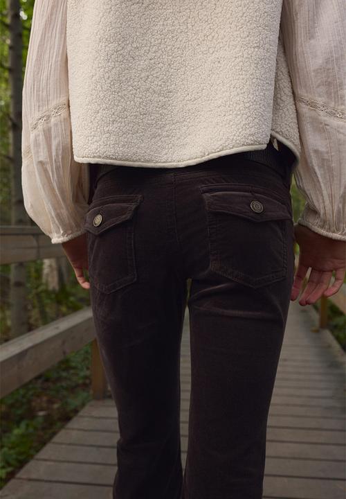 H&M - Flared corduroy trousers - dark brown