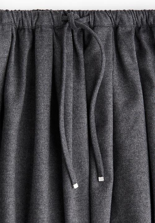 H&M - Flared skirt - dark grey marl