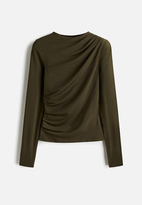 H&M - Draped top - dark green