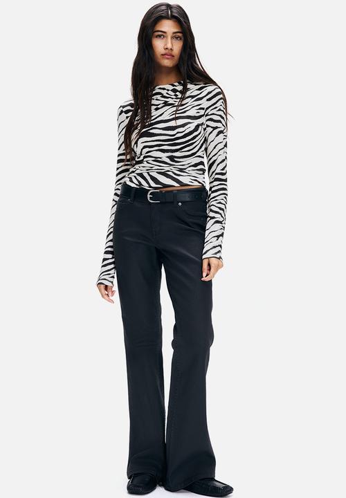 H&M - Draped top - white/zebra print