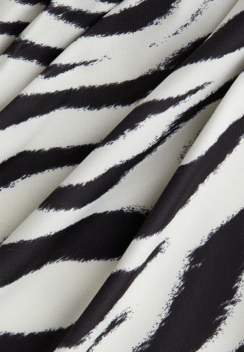 H&M - Draped top - white/zebra print