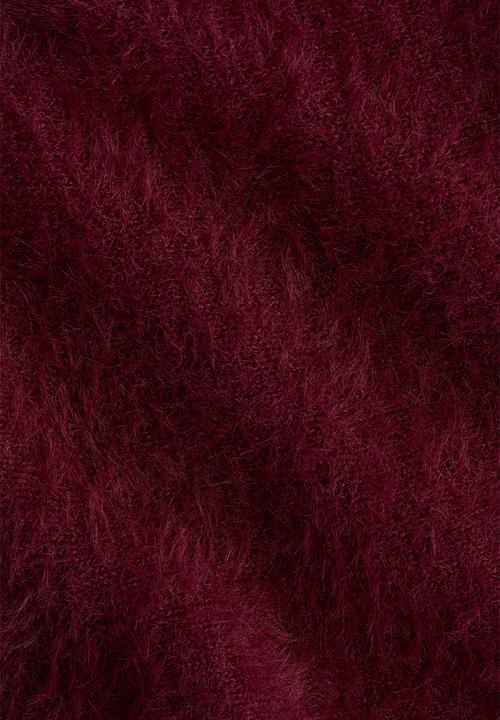 H&M - 2-Piece fluffy-knit set - dark red