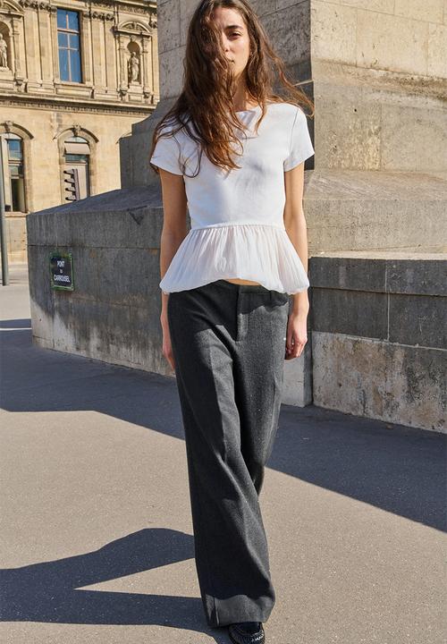 H&M - Embellished trousers - dark grey