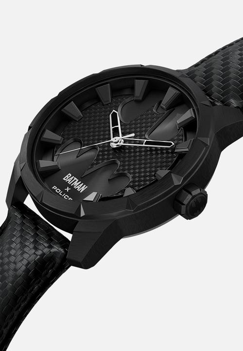 Police - Bat Ip Case Black Dial Blk Leather Strp +Box - Black