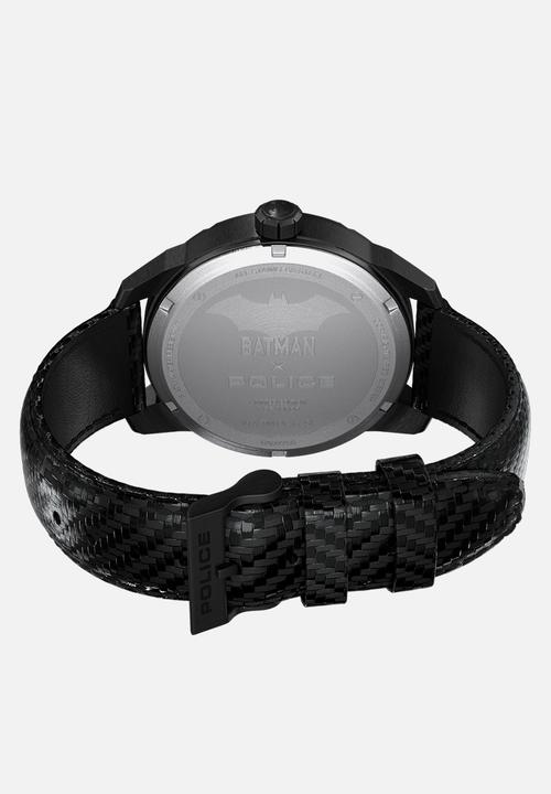 Police - Bat Ip Case Black Dial Blk Leather Strp +Box - Black