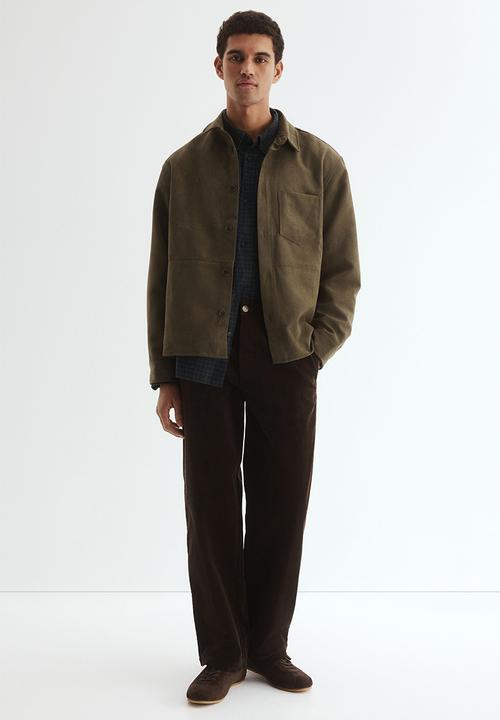 H&M - Regular fit overshirt - dark khaki green