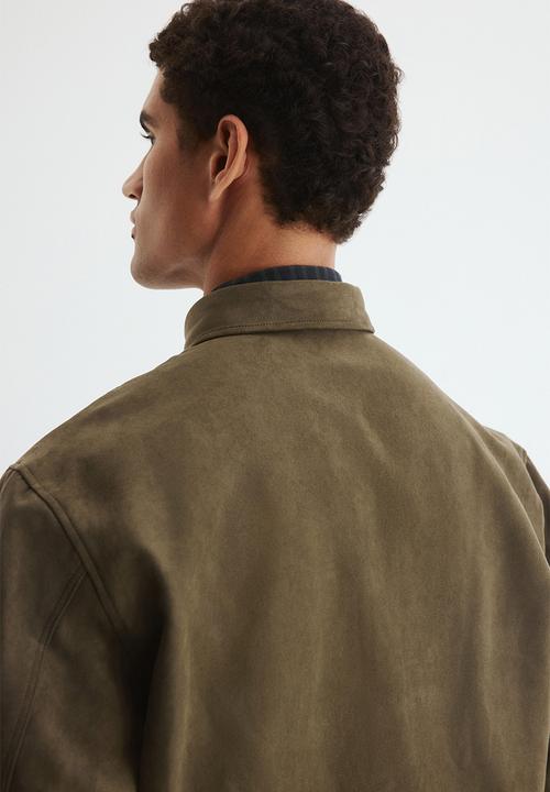 H&M - Regular fit overshirt - dark khaki green