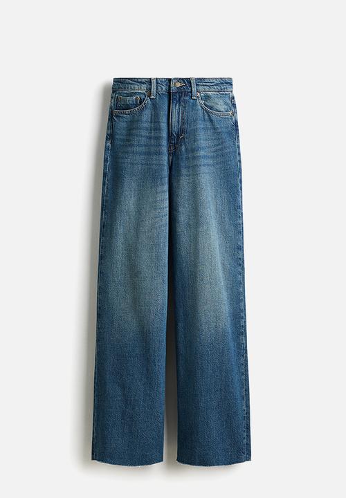 H&M - Wide high jeans - denim blue