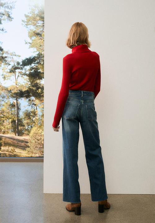 H&M - Wide high jeans - denim blue