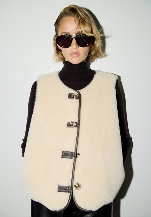 H&M - Gilet - light beige