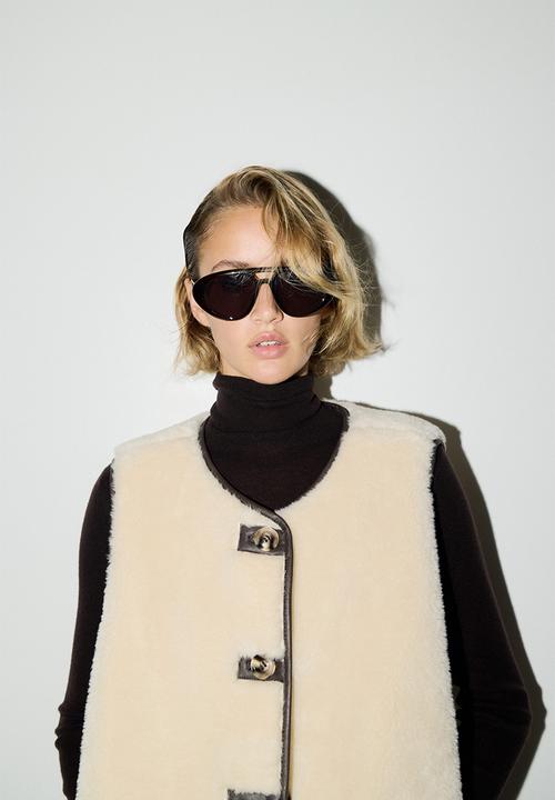 H&M - Gilet - light beige
