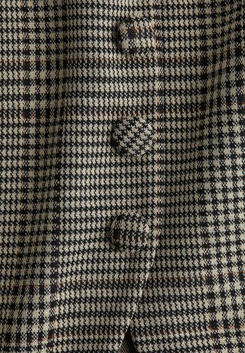 H&M - Jersey waistcoat - beige/checked