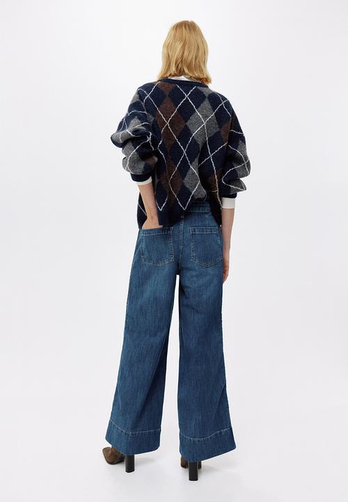 H&M - Wide high jeans - denim blue
