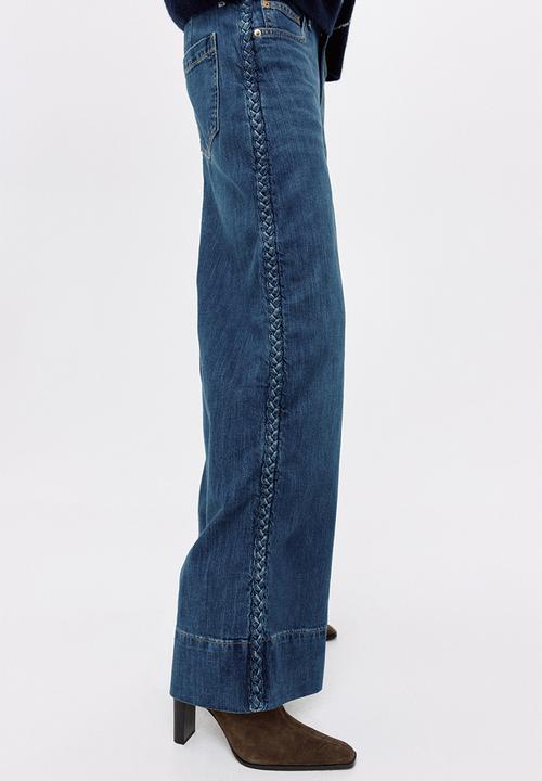 H&M - Wide high jeans - denim blue