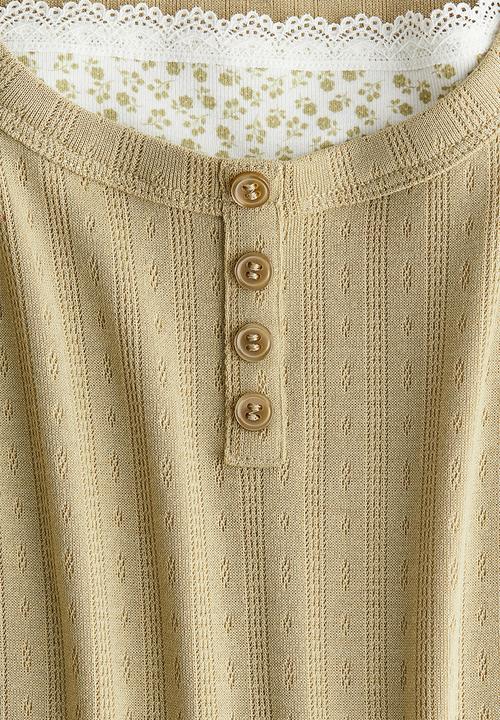 H&M - Layered-look top - light beige