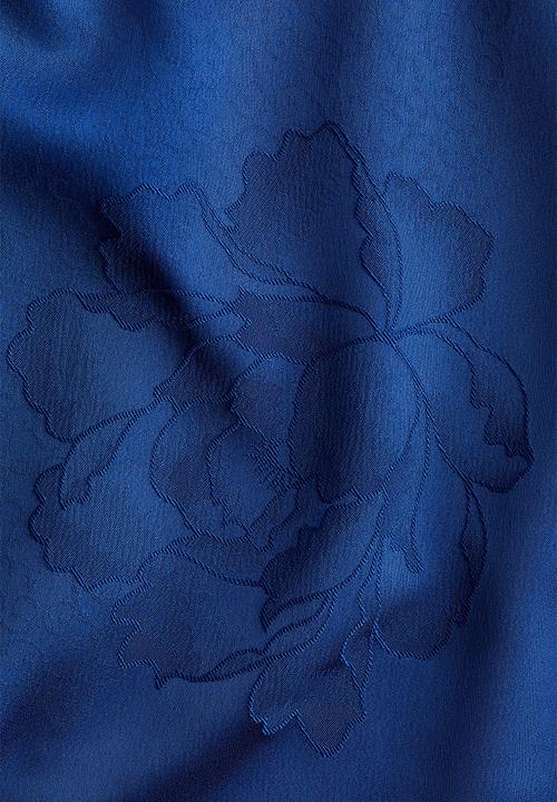 H&M - Jacquard-weave blouse - bright blue/floral